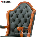 Classic Wooden Leather executive office high back chair wholesale for Sale